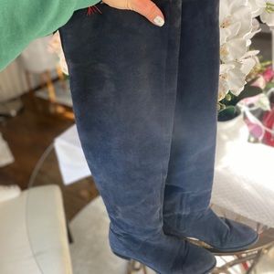 stuart weitzman blue over the knee boots 8.5